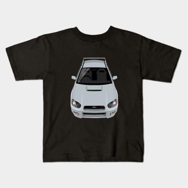 Impreza WRX STI 2nd gen 2003-2005 - Silver Kids T-Shirt by jdmart